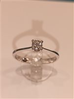 Anello L'Orafo Artigiano Donna solitario in Oro bianco Diamante 0.20 Ct SOLITARIO020 - SOLITARIO020